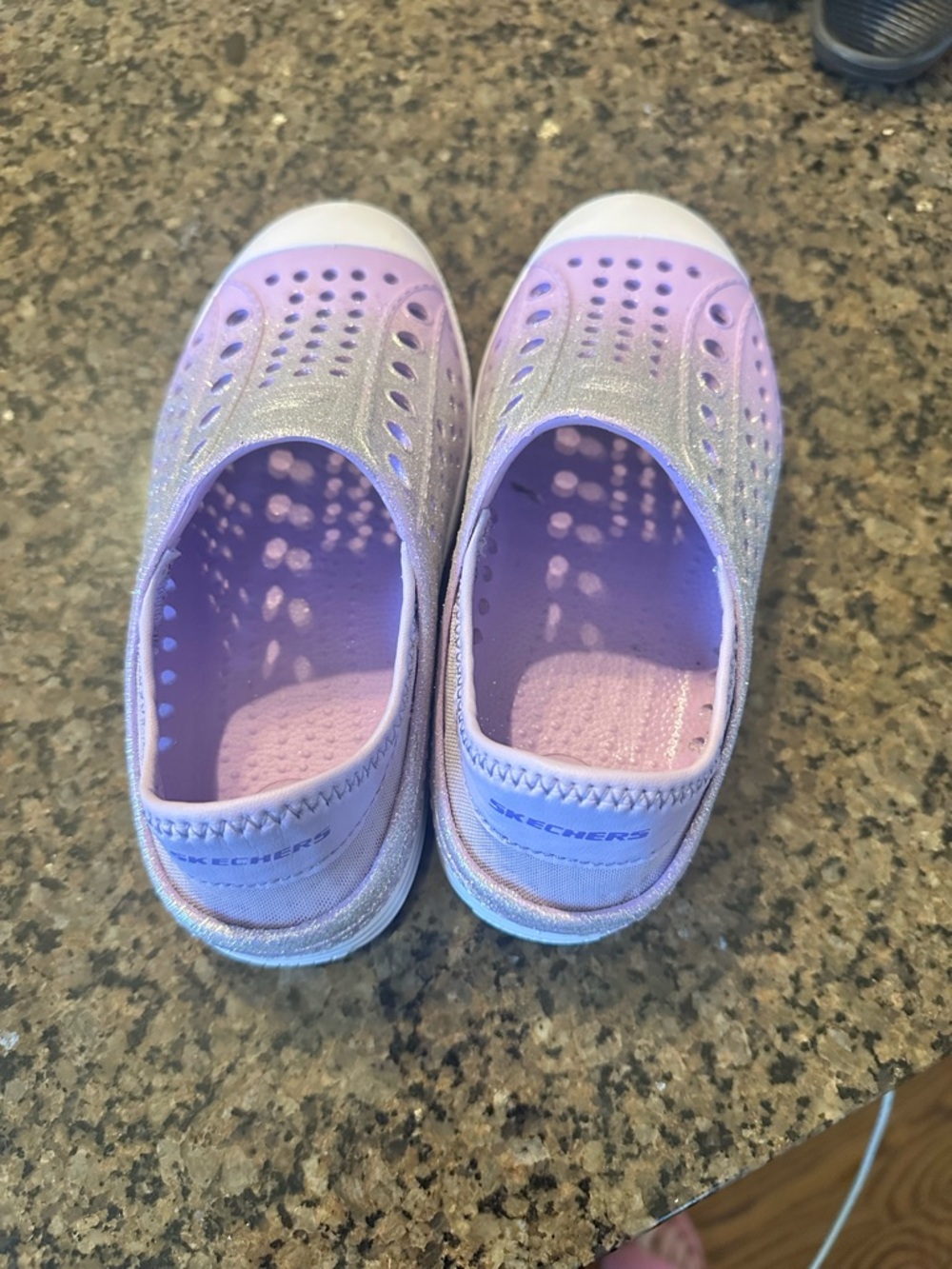 Skechers Lavender Glitter Slip-On Sneakers - Picture 2 of 7